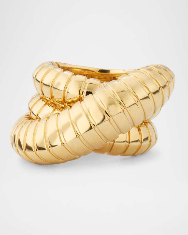 18K Yellow Gold Trisola Magnus Statement Ring, Size 5.75